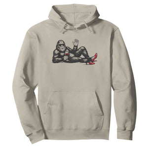 Funny Sassquatch Sexy Hoodie Bigfoot With Cocktail Party Humor TS12 Sand Print Your Wear