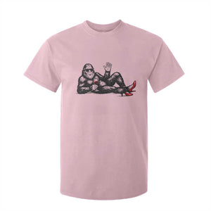 Funny Sassquatch Sexy T Shirt For Kid Bigfoot With Cocktail Party Humor TS12 Light Pink Print Your Wear