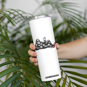 Funny Sassquatch Sexy Skinny Tumbler Bigfoot With Cocktail Party Humor TS12 Print Your Wear