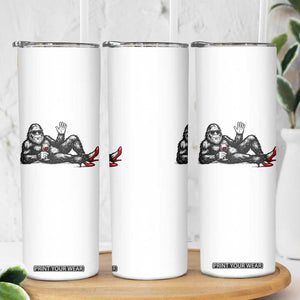 Funny Sassquatch Sexy Skinny Tumbler Bigfoot With Cocktail Party Humor TS12 Print Your Wear
