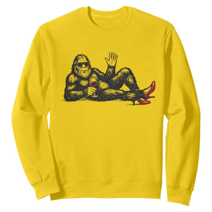 Funny Sassquatch Sexy Sweatshirt Bigfoot With Cocktail Party Humor TS12 Daisy Print Your Wear