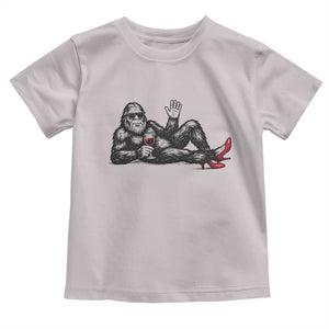 Funny Sassquatch Sexy Toddler T Shirt Bigfoot With Cocktail Party Humor TS12 Ice Gray Print Your Wear