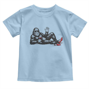 Funny Sassquatch Sexy Toddler T Shirt Bigfoot With Cocktail Party Humor TS12 Light Blue Print Your Wear