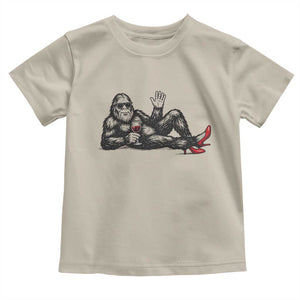 Funny Sassquatch Sexy Toddler T Shirt Bigfoot With Cocktail Party Humor TS12 Sand Print Your Wear