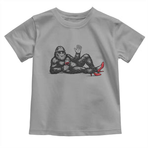 Funny Sassquatch Sexy Toddler T Shirt Bigfoot With Cocktail Party Humor TS12 Sport Gray Print Your Wear