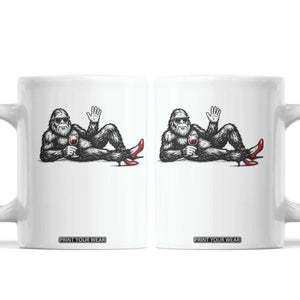 Funny Sassquatch Sexy Coffee Mug Bigfoot With Cocktail Party Humor TS12 White Print Your Wear