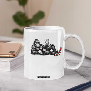 Funny Sassquatch Sexy Coffee Mug Bigfoot With Cocktail Party Humor TS12 Print Your Wear