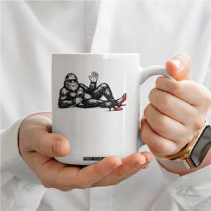 Funny Sassquatch Sexy Coffee Mug Bigfoot With Cocktail Party Humor TS12 Print Your Wear