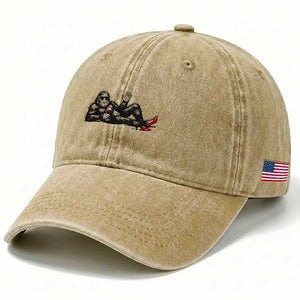 Funny Sassquatch Sexy Washed Cotton Baseball Cap Bigfoot With Cocktail Party Humor TS12 Print Your Wear