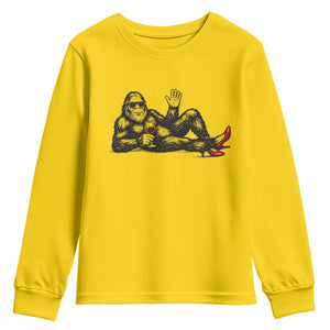 Funny Sassquatch Sexy Youth Sweatshirt Bigfoot With Cocktail Party Humor TS12 Daisy Print Your Wear