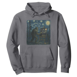 Funny Bigfoot Painting Starry Night Art Parody Gift Hoodie TS12 Charcoal Print Your Wear