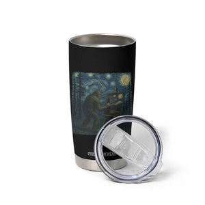 Funny Bigfoot Painting Starry Night Art Parody Gift Tumbler Cup TS12 Print Your Wear