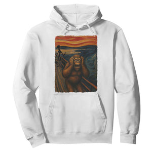 Funny Bigfoot And Alien Hoodie Parody The Scream Art Meme Gift TS12 White Print Your Wear