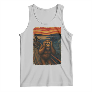 Funny Bigfoot And Alien Tank Top Parody The Scream Art Meme Gift TS12 Ash Print Your Wear