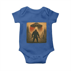Samurai Bigfoot Baby Onesie Japanese Vintage Ukiyoe Style TS12 Royal Blue Print Your Wear