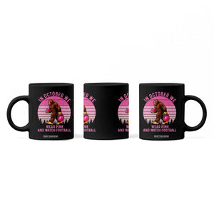 In October We Wear Pink Football Coffee Mug Support Breast Cancer Awareness TS12 Print Your Wear