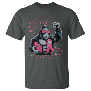 Funny Bigfoot Football T Shirt Breast Cancer Awareness Gift TS12 Dark Heather Print Your Wear