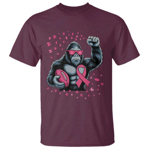 Funny Bigfoot Football T Shirt Breast Cancer Awareness Gift TS12 Maroon Print Your Wear