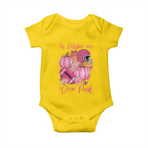 Football Breast Cancer Awareness Baby Onesie In October We Wear Pink Gift TS12 Daisy Print Your Wear