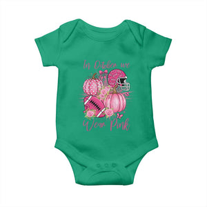 Football Breast Cancer Awareness Baby Onesie In October We Wear Pink Gift TS12 Irish Green Print Your Wear