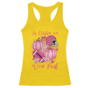 Football Breast Cancer Awareness Racerback Tank Top In October We Wear Pink Gift TS12 Daisy Print Your Wear