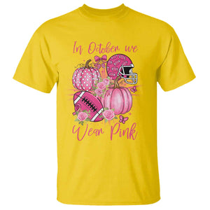 Football Breast Cancer Awareness T Shirt In October We Wear Pink Gift TS12 Daisy Print Your Wear