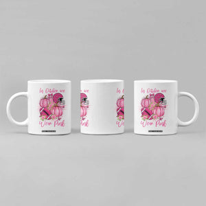 Football Breast Cancer Awareness Coffee Mug In October We Wear Pink Gift TS12 Print Your Wear