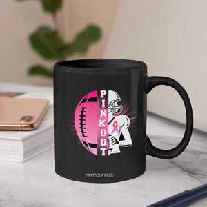 Pink Out Game Day Football Coffee Mug Breast Cancer Support TS12 Print Your Wear