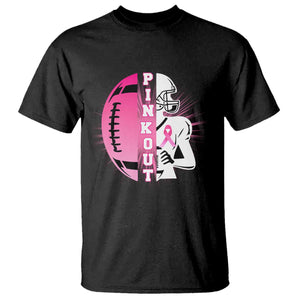 Pink Out Game Day Football T Shirt Breast Cancer Support TS12 Black Print Your Wear