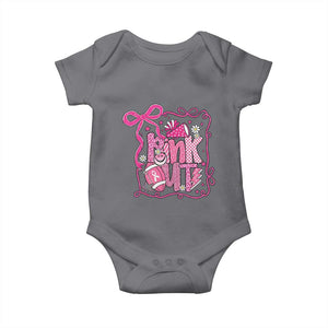 Pink Out Baby Onesie Football Support Breast Cancer Gift TS12 Charcoal Print Your Wear