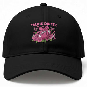 Tackle Cancer Baseball Cap Football Breast Cancer Awareness Pink Ribbon TS12 Print Your Wear