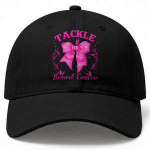 Tackle Breast Cancer Baseball Cap - Support Fight Faith Pink Ribbon TS12 Print Your Wear