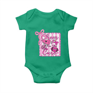 Cheer For The Cure Baby Onesie Breast Cancer Awareness Football Gift TS12 Irish Green Print Your Wear