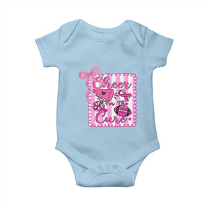 Cheer For The Cure Baby Onesie Breast Cancer Awareness Football Gift TS12 Light Blue Print Your Wear