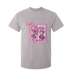 Cheer For The Cure T Shirt For Kid Breast Cancer Awareness Football Gift TS12 Ice Gray Print Your Wear