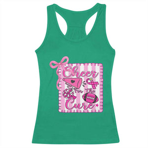 Cheer For The Cure Racerback Tank Top Breast Cancer Awareness Football Gift TS12 Irish Green Print Your Wear