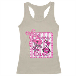Cheer For The Cure Racerback Tank Top Breast Cancer Awareness Football Gift TS12 Sand Print Your Wear