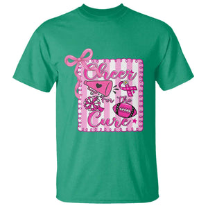 Cheer For The Cure T Shirt Breast Cancer Awareness Football Gift TS12 Irish Green Print Your Wear