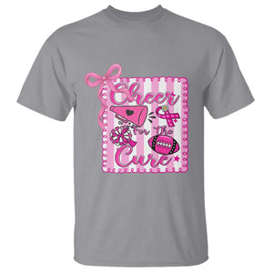 Cheer For The Cure T Shirt Breast Cancer Awareness Football Gift TS12 Sport Gray Print Your Wear