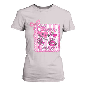 Cheer For The Cure T Shirt For Women Breast Cancer Awareness Football Gift TS12 Ice Gray Print Your Wear