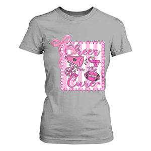 Cheer For The Cure T Shirt For Women Breast Cancer Awareness Football Gift TS12 Sport Gray Print Your Wear