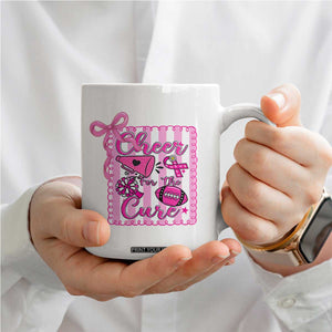 Cheer For The Cure Coffee Mug Breast Cancer Awareness Football Gift TS12 Print Your Wear