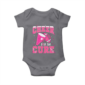 Breast Cancer Awareness Baby Onesie Funny Cheer For The Cure Gift TS12 Charcoal Print Your Wear