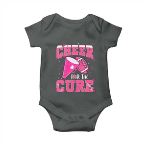 Breast Cancer Awareness Baby Onesie Funny Cheer For The Cure Gift TS12 Dark Heather Print Your Wear