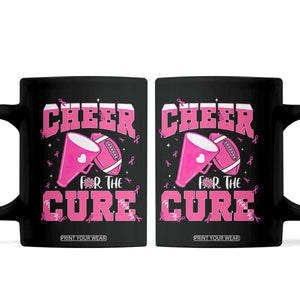 Breast Cancer Awareness Coffee Mug Funny Cheer For The Cure Gift TS12 Black Print Your Wear
