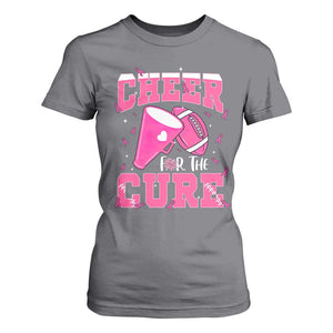 Breast Cancer Awareness T Shirt For Women Funny Cheer For The Cure Gift TS12 Charcoal Print Your Wear