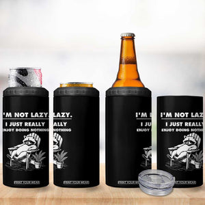 Lazy Raccoon 4 in 1 Can Cooler Tumbler Funny I Am Not Lazy I Just Really Enjoy Doing Nothing TS12 Print Your Wear
