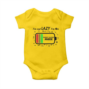 Funny Sarcastic Saying Baby Onesie I Am On Energy Saving Mode TS12 Daisy Print Your Wear