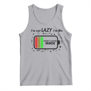 Funny Sarcastic Saying Tank Top I Am On Energy Saving Mode TS12 Athletic Heather Print Your Wear