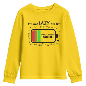 Funny Sarcastic Saying Youth Sweatshirt I Am On Energy Saving Mode TS12 Daisy Print Your Wear